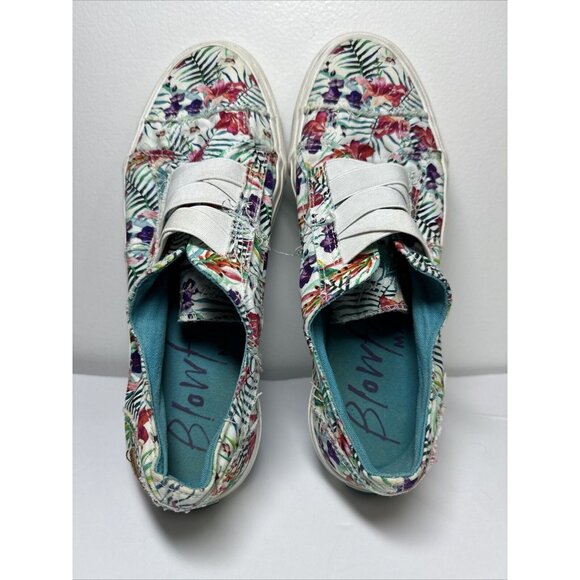 Blowfish Malibu Womens Size 9 Tropical Floral Hammock‎ Linen shoes sneakers - Picture 1 of 4